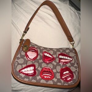 COACH sequin lip bag